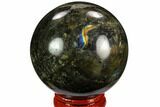 Bargain, Flashy, Polished Labradorite Sphere - Madagascar #126805-1